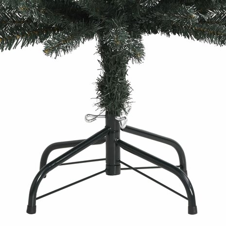 Kunstkerstboom met standaard smal 210 cm PVC groen 4