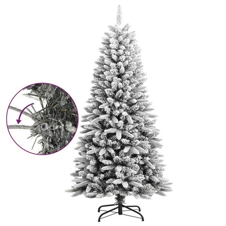 Kunstkerstboom met sneeuw 120 cm PVC en PE 6