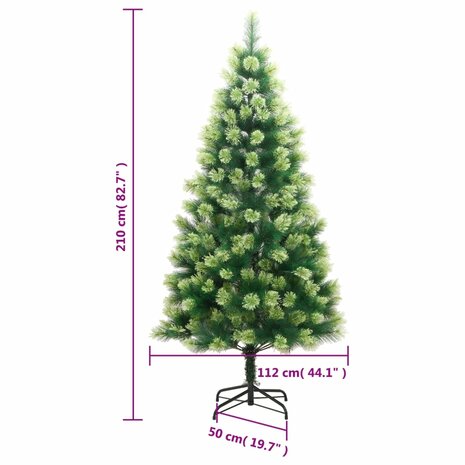 Kunstkerstboom met scharnieren en standaard 210 cm 9