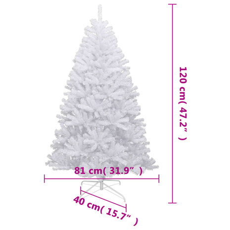 Kunstkerstboom met scharnieren en sneeuw 120 cm 9