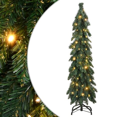 Kunstkerstboom met verlichting 60 LED&apos;s 120 cm 1