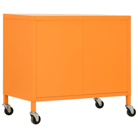 Opbergkast 60x35x56 cm staal oranje 5