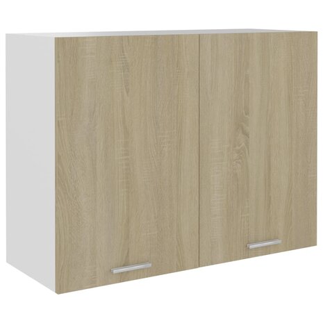 Hangkast 80x31x60 cm bewerkt hout sonoma eikenkleurig 1