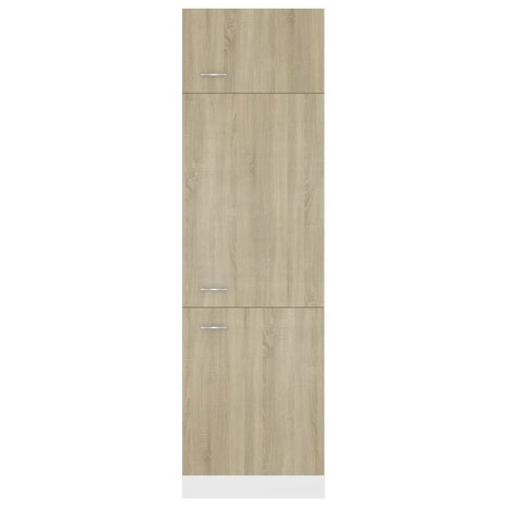 Koelkastkast 60x57x207 cm bewerkt hout sonoma eikenkleurig 5