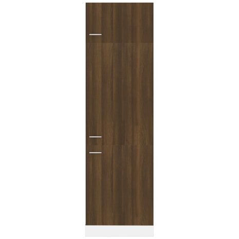 Koelkastkast 60x57x207 cm bewerkt hout bruin eikenkleur 4