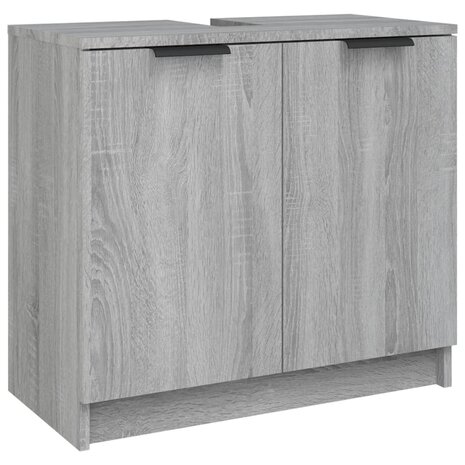 Badkamerkast 64,5x33,5x59 cm bewerkt hout grijs sonoma eiken 2