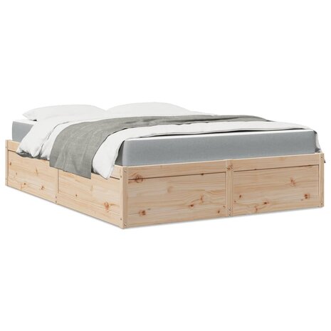 Bed met matras massief grenenhout 160x200 cm 1