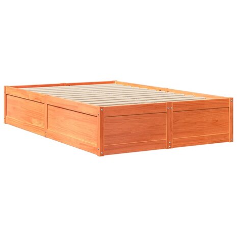 Bed met matras massief grenenhout wasbruin 140x190 cm 5