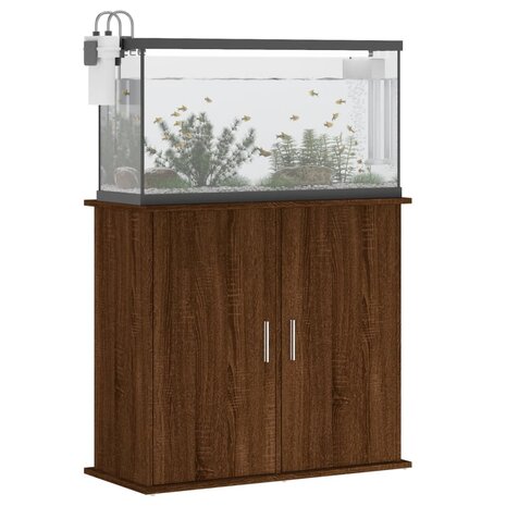 Aquariumstandaard 81x36x73 cm bewerkt hout bruin eikenkleur 4