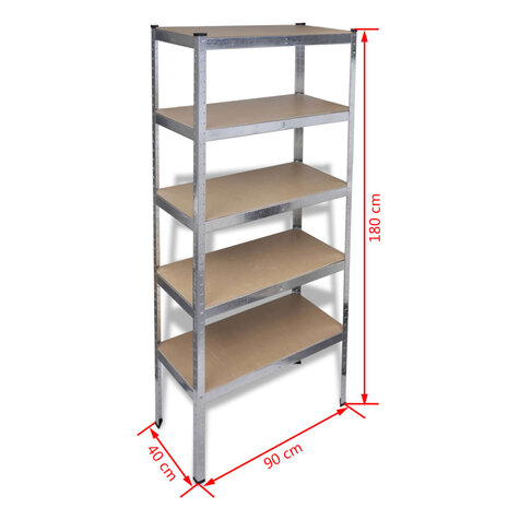 Opbergrek voor de garage 5 st 6