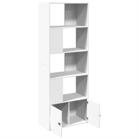 Boekenkast 70x36x189 cm bewerkt hout wit 6