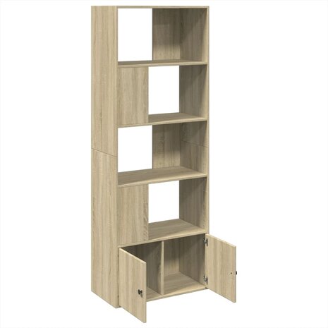 Boekenkast 70x36x189 cm bewerkt hout sonoma eikenkleurig 6