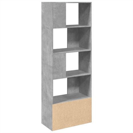 Boekenkast 70x36x189 cm bewerkt hout betongrijs 5