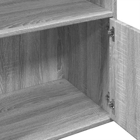 Boekenkast 100x36x189 cm bewerkt hout grijs sonoma eikenkleurig 7