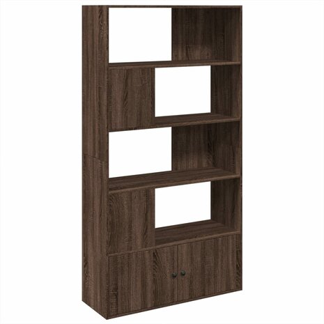 Boekenkast 100x36x189 cm bewerkt hout bruin eikenkleurig 2