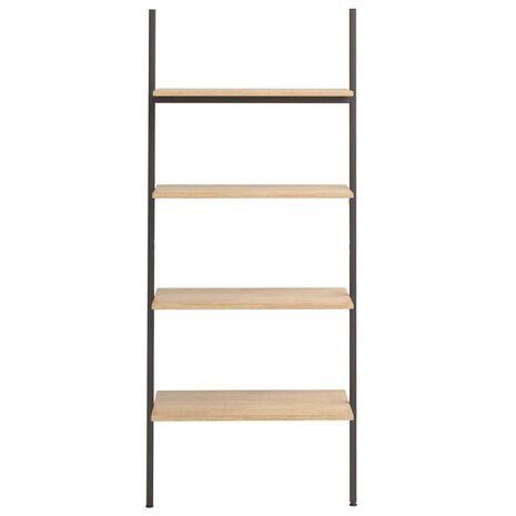 Ladderrek met 4 schappen 64x34x150,5 cm lichtbruin en zwart 3