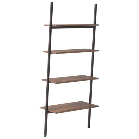 Ladderrek met 4 schappen 64x34x150,5 cm donkerbruin en zwart 5