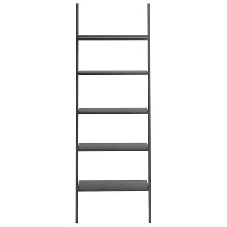 Ladderrek met 5 schappen 64x34x185,5 cm zwart 3