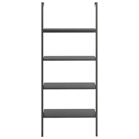 Ladderrek met 4 schappen 64x35x152,5 cm zwart 3