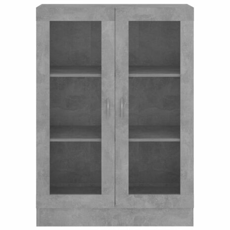 Vitrinekast 82,5x30,5x115 cm bewerkt hout betongrijs 6