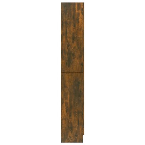 Vitrinekast 82,5x30,5x185,5 cm bewerkt hout gerookt eikenkleur 4