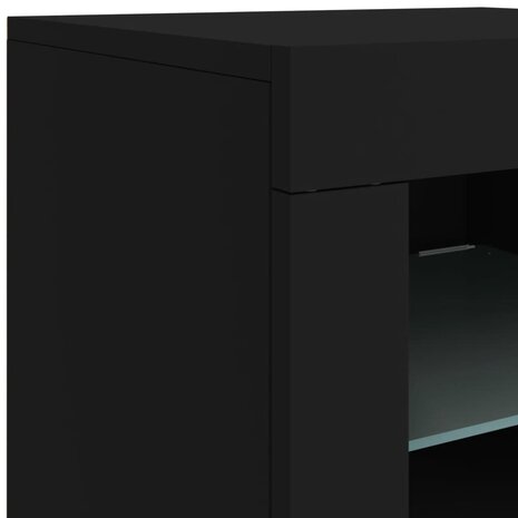 Dressoir met LED-verlichting 60,5x37x67 cm zwart 11