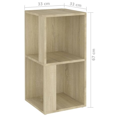 Hoekkast 33x33x67 cm bewerkt hout sonoma eikenkleurig 7