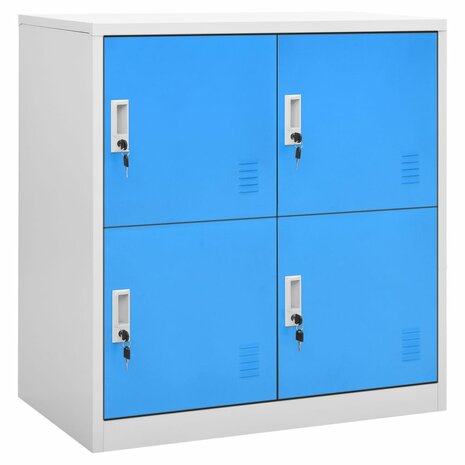 Lockerkasten 2 st 90x45x92,5 cm staal lichtgrijs en blauw 2