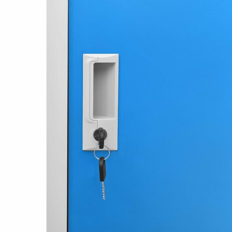 Lockerkasten 2 st 90x45x92,5 cm staal lichtgrijs en blauw 7