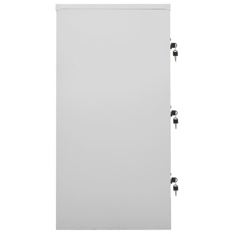 Lockerkasten 2 st 90x45x92,5 cm staal lichtgrijs 4