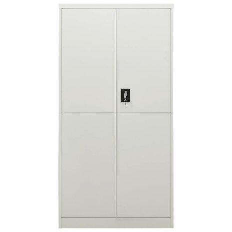 Lockerkast 90x40x180 cm staal lichtgrijs 2