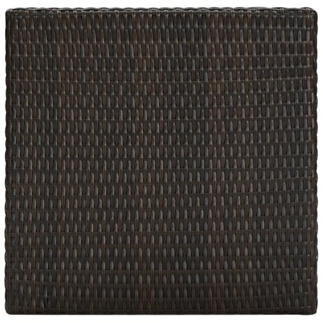 Tuinbartafel 60,5x60,5x110,5 cm poly rattan bruin 3