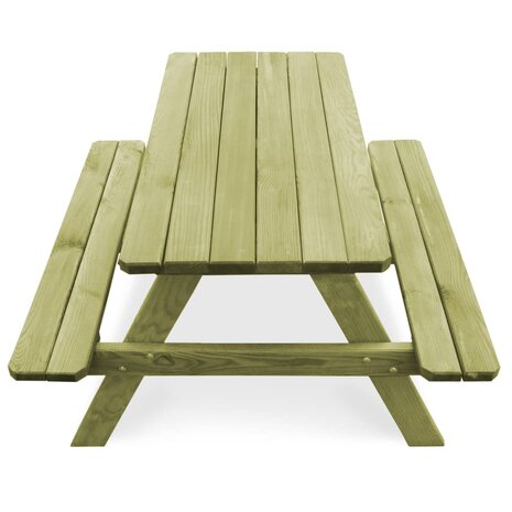 Picknicktafel met banken 90x90x58 cm geïmpregneerd grenenhout 3