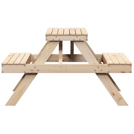 Picknicktafel 105x134x75 cm massief grenenhout 5