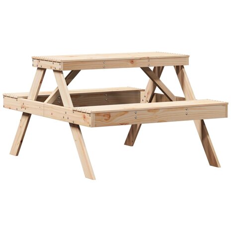 Picknicktafel 105x134x75 cm massief grenenhout 6