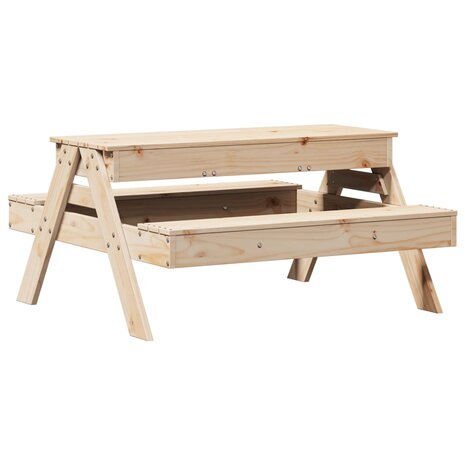 Picknicktafel met zandbak voor kinderen massief grenenhout 2