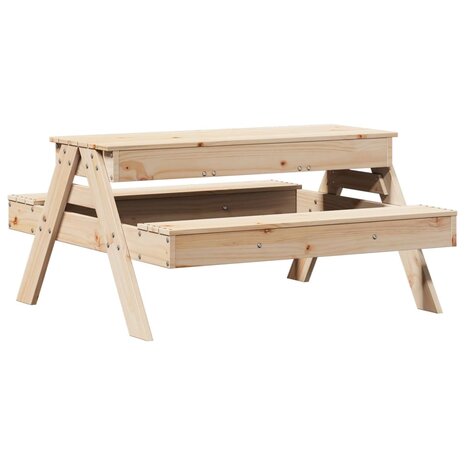 Picknicktafel met zandbak voor kinderen massief grenenhout 7