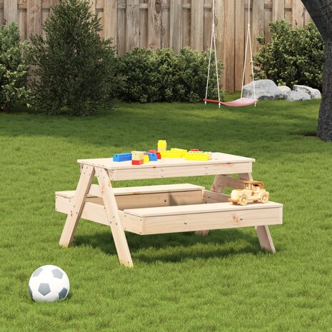 Picknicktafel voor kinderen 88x97x52 cm massief grenenhout 3