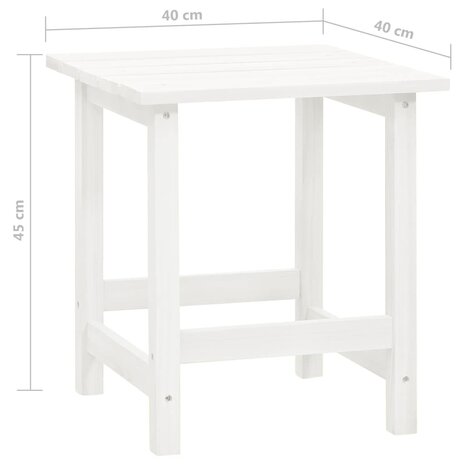 Tuinstoel Adirondack met tafel massief vurenhout wit 12