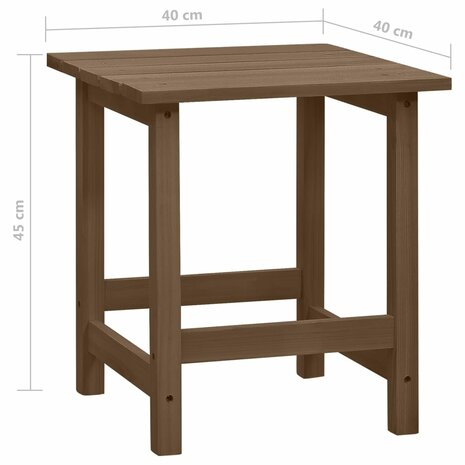 Tuinstoel Adirondack met tafel massief vurenhout bruin 12