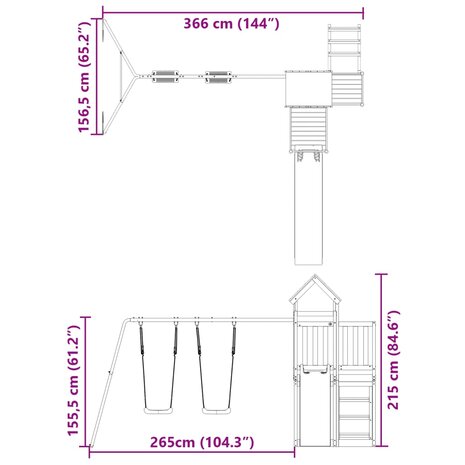 Speelhuis massief douglashout 11