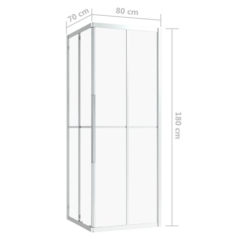 Douchecabine 80x70x180 cm ESG 9