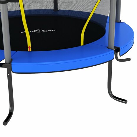 Trampoline met veiligheidsnet rond 140x160 cm blauw 5