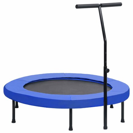 Fitnesstrampoline met handgreep en veiligheidsmat 122 cm 1