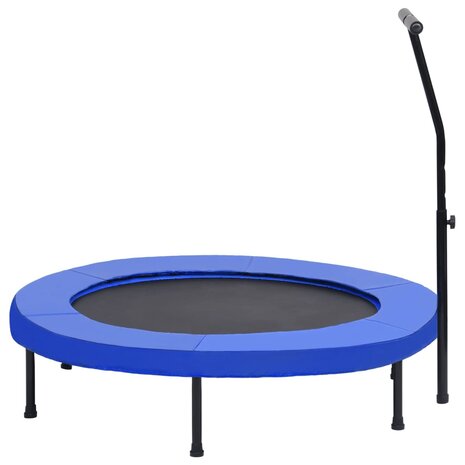 Fitnesstrampoline met handgreep en veiligheidsmat 122 cm 3