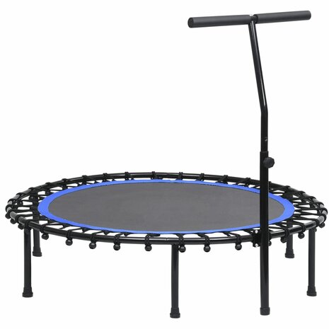 Fitnesstrampoline met handgreep en veiligheidsmat 122 cm 4