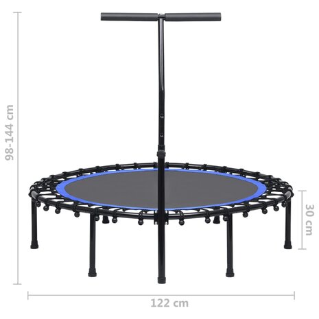 Fitnesstrampoline met handgreep 122 cm 7