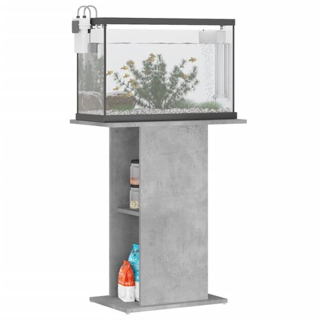 Aquariumstandaard 60,5x36x72,5 cm bewerkt hout betongrijs 3