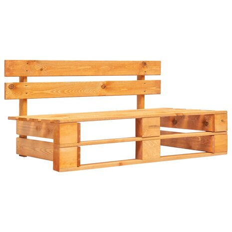 Tuinbank pallet hout honingbruin 1