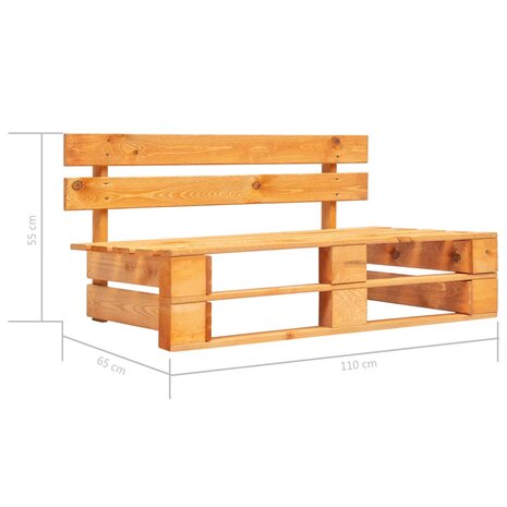 Tuinbank pallet hout honingbruin 5